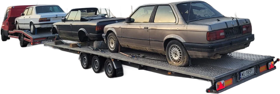 Stare BMW na lawecie, transport aut w Polsce i Europie